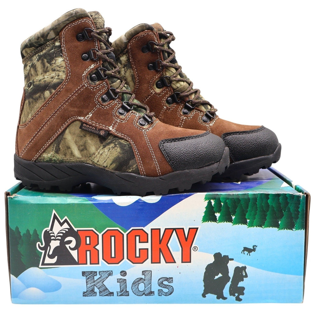 Rocky Outdoor Boots Kids 3M Brown Camo 800g Thinsulate Waterproof FQ0003710 - take2supply
