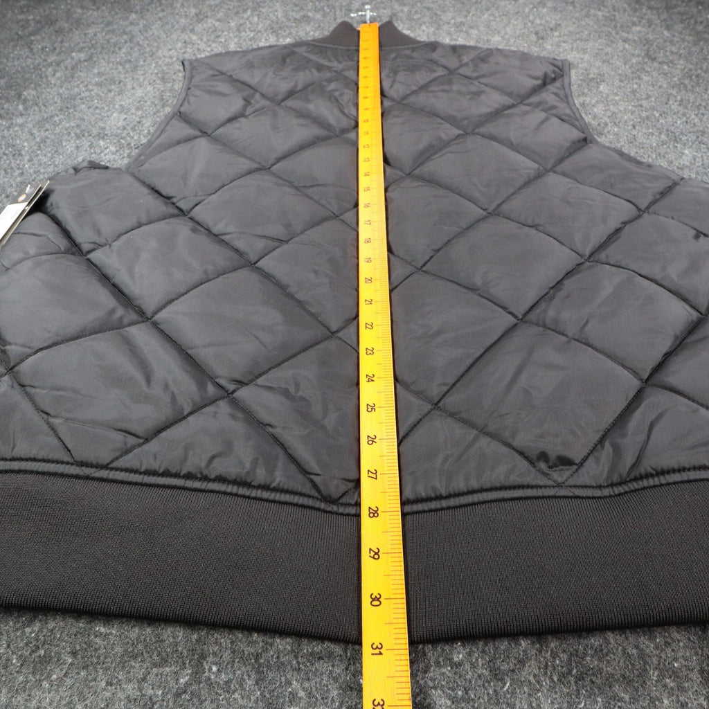 Dickies Insulated Nylon Vest Mens XL Black Diamond Quilt Water Repellent TE242BK - take2supply