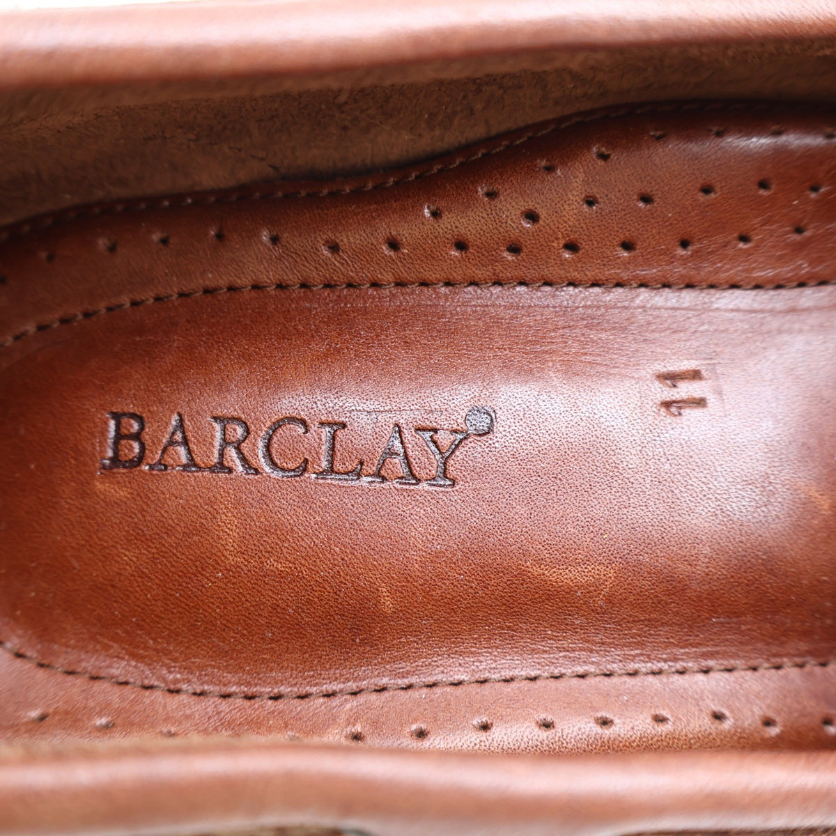 Barclay Kiltie Loafers Mens 12M Vintage Brown Leather Lug Sole Boat Shoes - take2supply