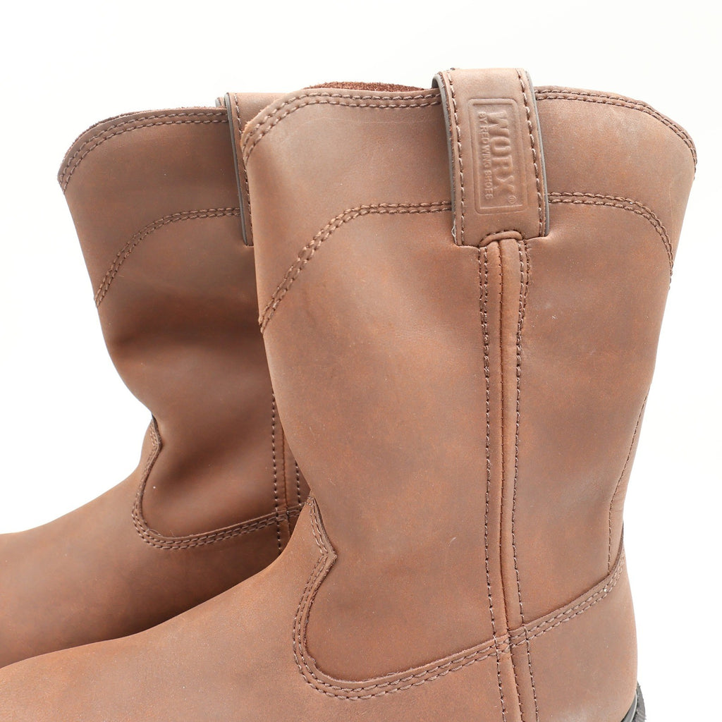 Worx Red Wing 5701 Steel Toe Work Boots Mens 7.5 Brown Leather New Deadstock - take2supply
