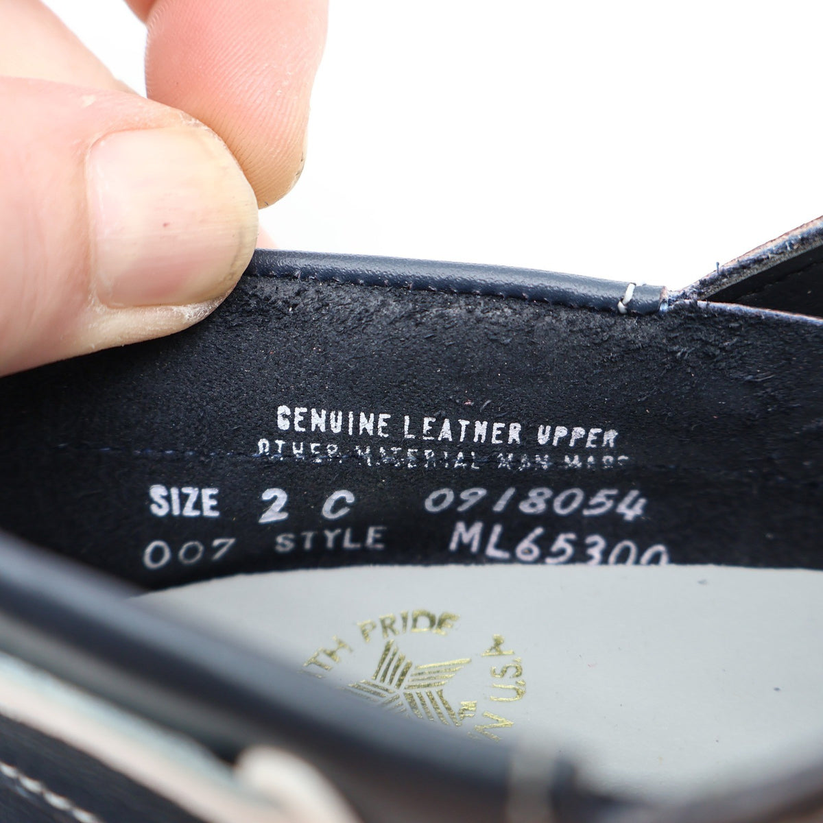 Webbs Boat Shoes Kids Size 2 C Vintage 80s Navy Leather Made in USA Deadstock - take2supply