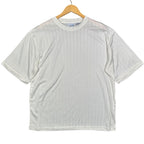 IRVINE PARK Mens White Striped T Shirt Athletic Gym Workout Casual Size XL - take2supply