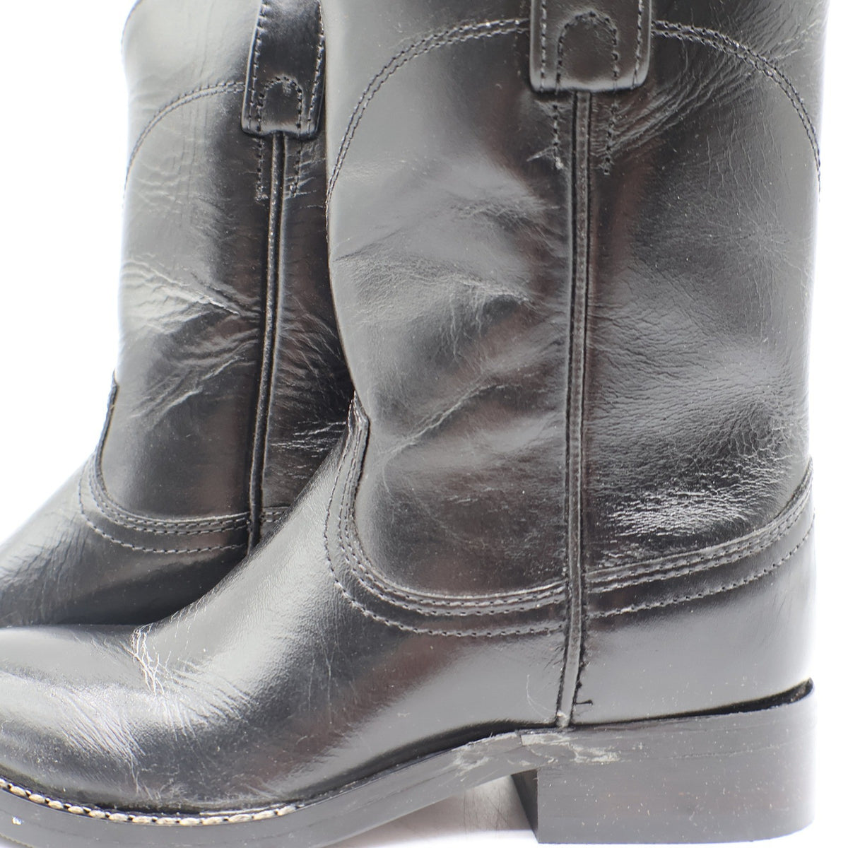 Acme Black Roper Boots Kids Size 13D Leather Western Cowboy Style 03122 - take2supply