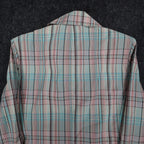 Company Collection Blazer Womens 12 Pastel Plaid Cotton Blend Unlined Jacket NWT - take2supply