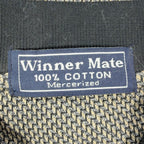 Winner Mate Vintage 90s Knit Polo Shirt Mens M Tan Black Mercerized Cotton NWT - take2supply