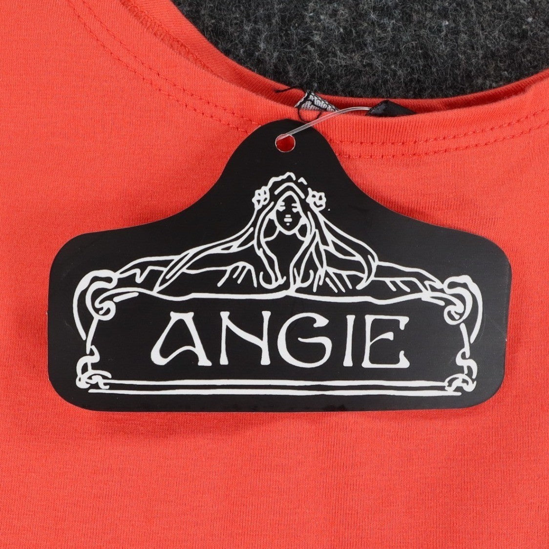 Angie Dress Large L NWT Orange Cotton Spandex Fit Flare Sleeveless C795 - take2supply