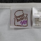 Peanut Butter & Jelly Shirt Womens Medium White Holiday Christmas Sleigh Beaded - take2supply