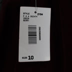 N Touch Womens Size 10 2pc Skirt Suit Set Berry Chenille Jacket & Midi Skirt NEW - take2supply