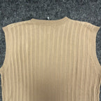 Port City Khaki's V-Neck Sweater Vest Mens L Tan Acrylic NWT Deadstock - take2supply