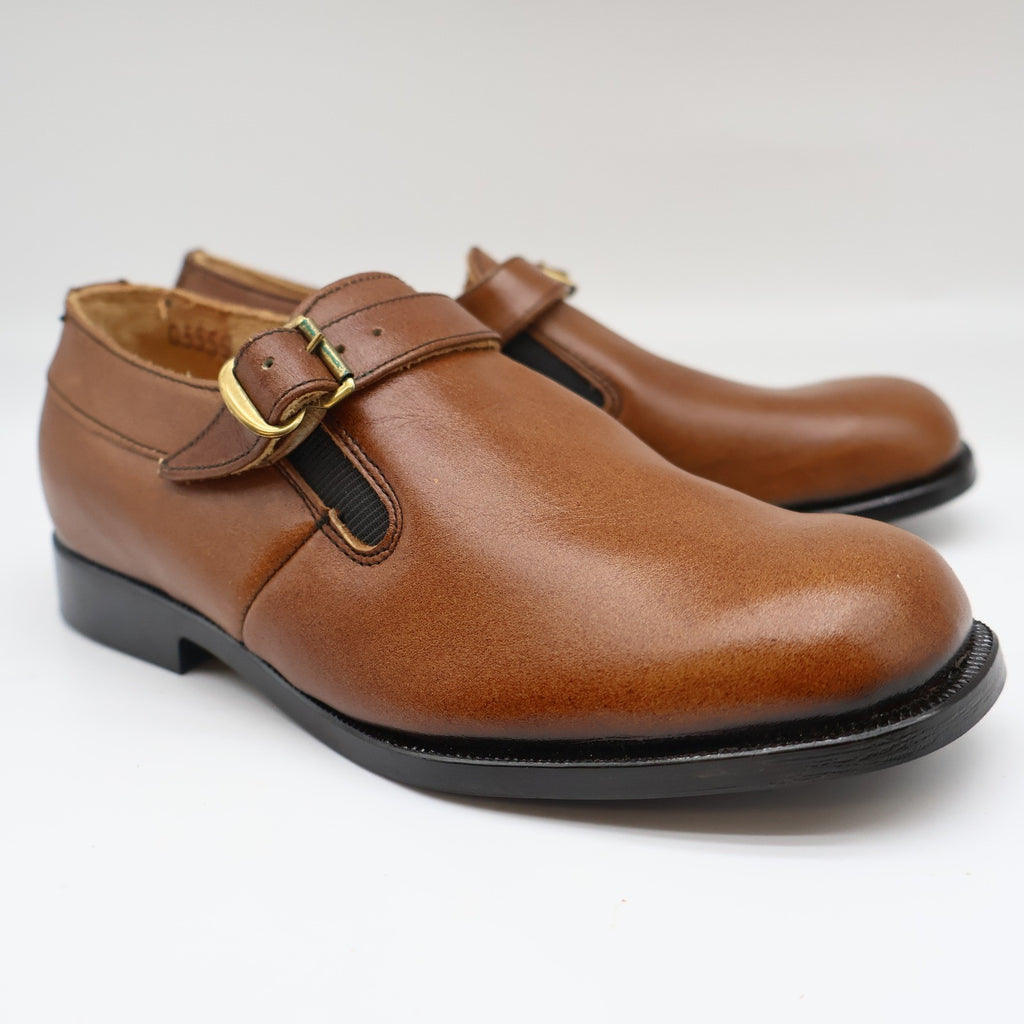 Young Explorers Lyons Monk Strap Shoes Boys 12.5 Vintage Deadstock Brown Leather - take2supply