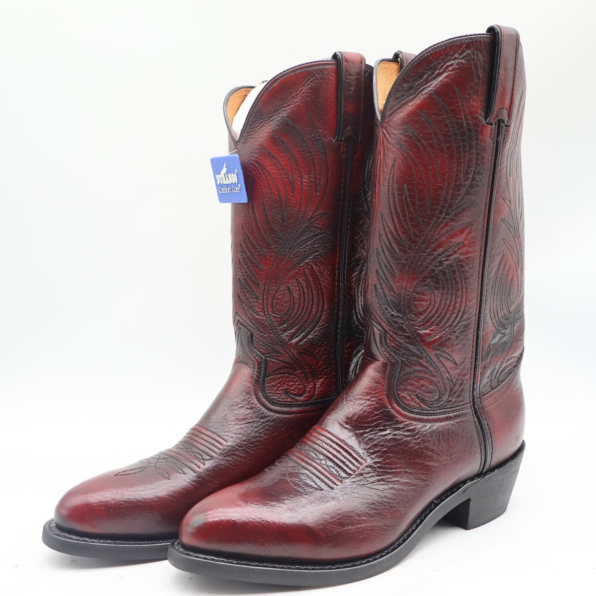 Durango Cowboy Boots Mens 8 D Vintage 2005 Black Cherry Leather Western SW4225 - take2supply