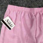 Nikki Vintage 90s Elastic Waist Pants Women 14 Rose Pink Polyester NWT Deadstock - take2supply