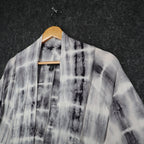 Tribal Cardigan Womens Small Gray Tie Dye Open Front Lightweight Jersey Knit NEW - take2supply