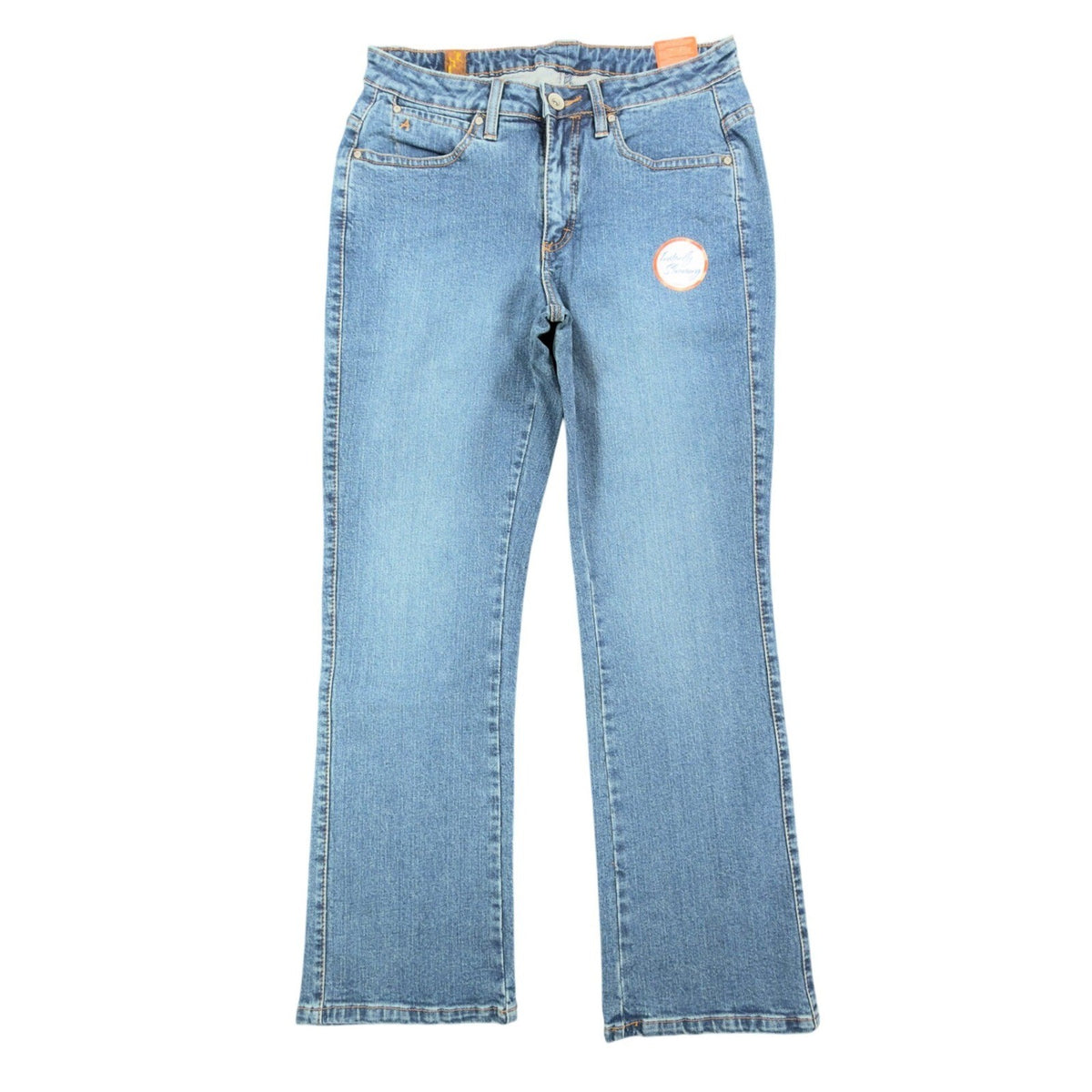 Wrangler Aura Jeans 10 SHT Blue Denim Instantly Slimming Straight Leg NWT - take2supply