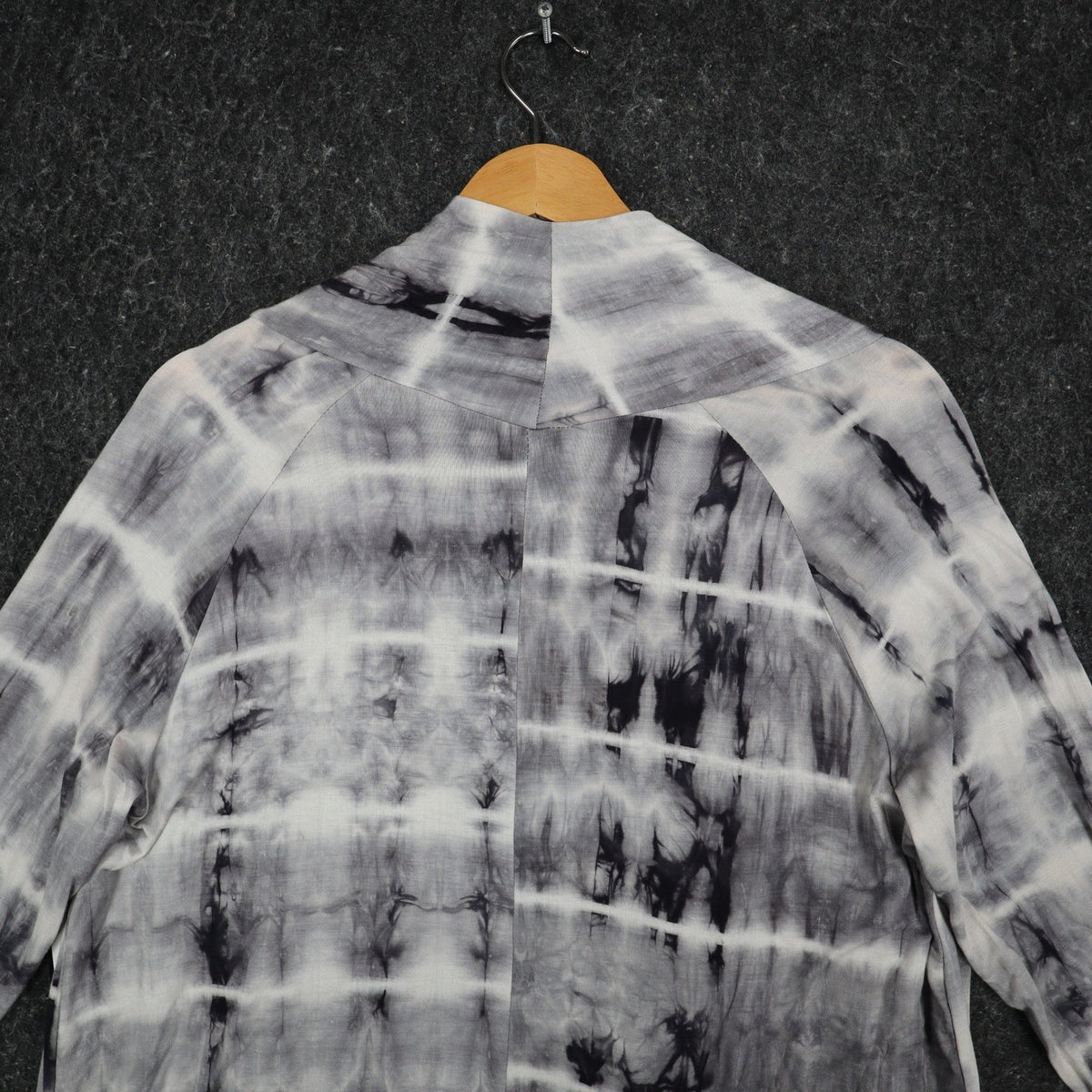 Tribal Cardigan Womens Small Gray Tie Dye Open Front Lightweight Jersey Knit NEW - take2supply