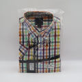 F/X Fusion Shirt Mens Large L Multicolor Check Button Down Easy Care D552 New - take2supply