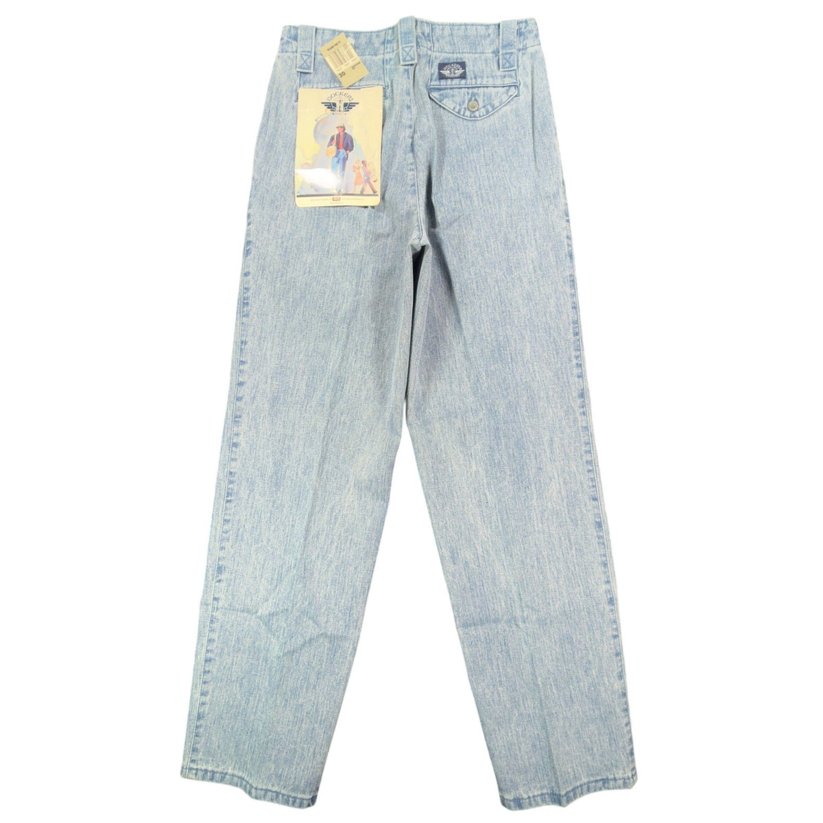 Dockers Vintage 90s Pleated Denim Pants Mens 30x32 Light Wash NWT Made in USA - take2supply