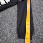 Lana Lee Sweater Womens M/L Black White Striped Colorblock Back Zip Knit Top - take2supply