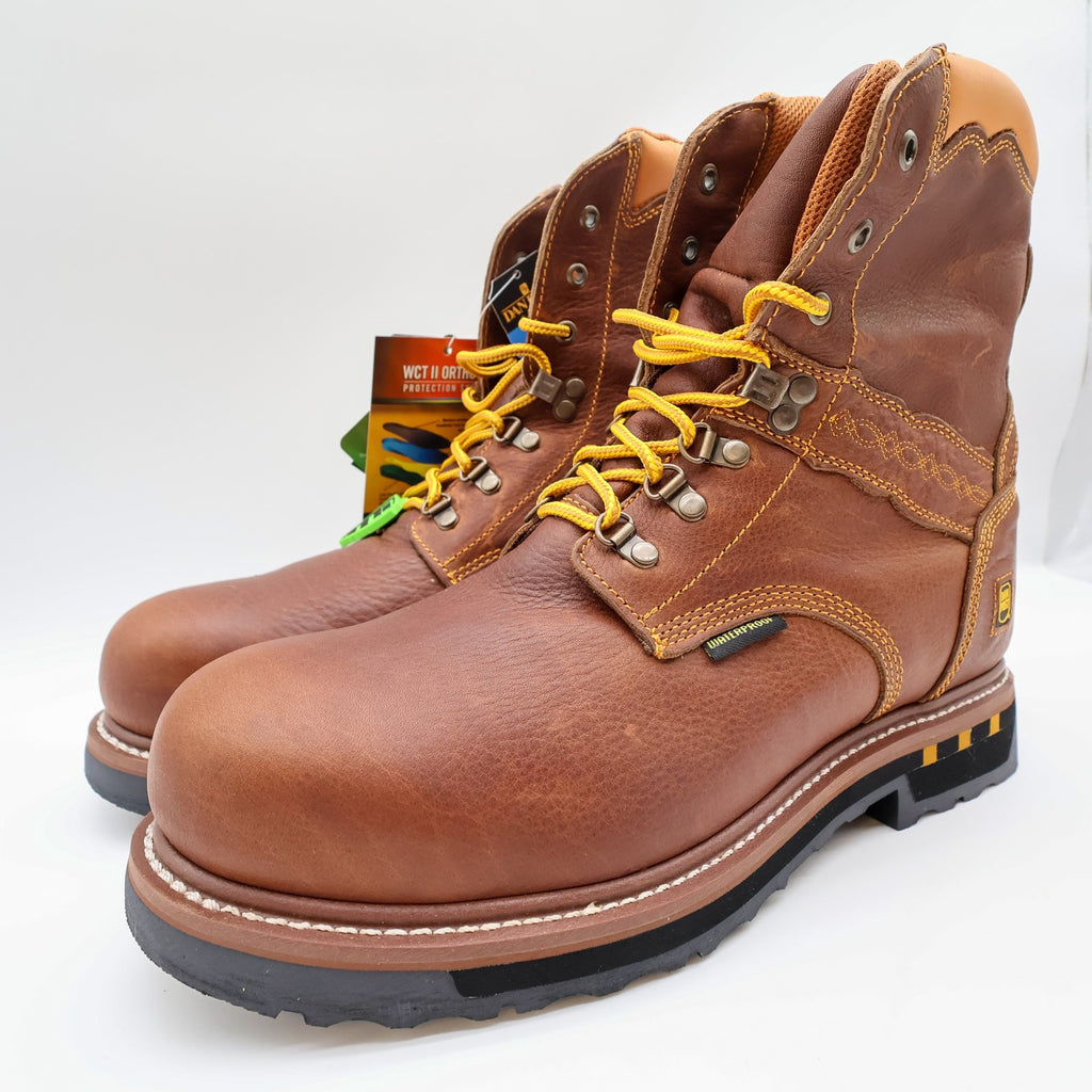 Dan Post Mens 13 D Brown Leather Waterproof Work Boots Alloy Toe DP68484 NWB - take2supply