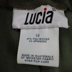 Lucia Trousers Womens 12 Vintage 90s Cactus Green Stretch Straight Leg Pants NWT - take2supply