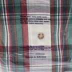 Van Heusen 417 Plaid Button Down Shirt Mens Medium Vintage 90s Deadstock Red - take2supply