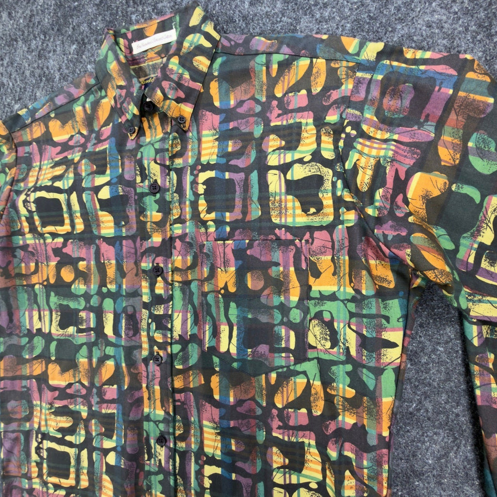 Ruddock Bros Vintage 90s Button Down Mens Small Multi Cotton New - take2supply