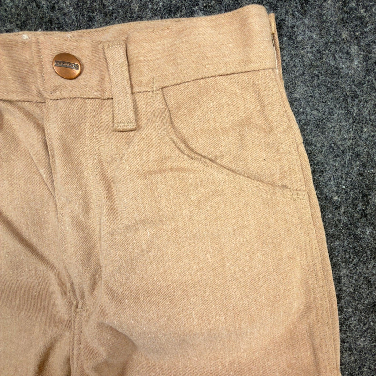 Maverick Vintage 70s Flare Pants Girls 10 Slim Beige USA NOS NWT 23.5x28 - take2supply