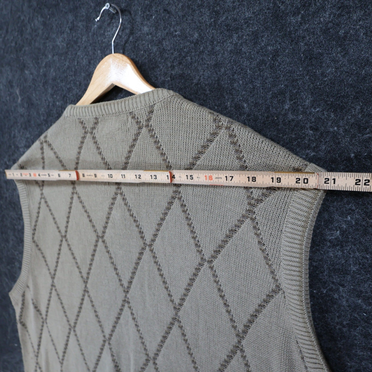 Cypress Links Sweater Vest Mens XL Tan Cotton Argyle Golf Knit Sleeveless V-Neck - take2supply