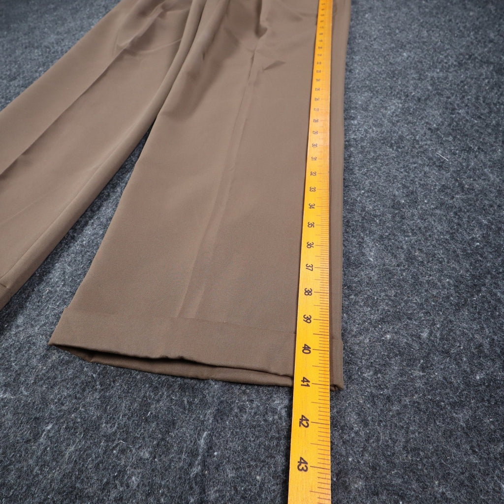 Haggar Black Label Pants Mens 33x30 Vintage 90s Khaki Micromattique Pleated NWT - take2supply