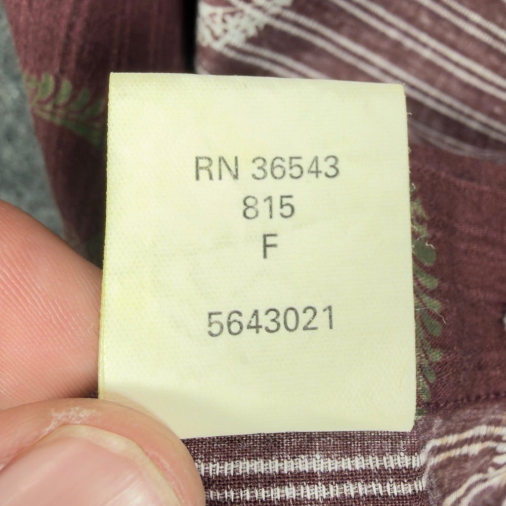 Geoffrey Beene Y2K Circle Print Shirt Mens M Burgundy Cotton NWT New - take2supply