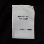 Lana Lee Tunic Sweater Womens Large Black White Striped Colorblock Zip Back New - take2supply