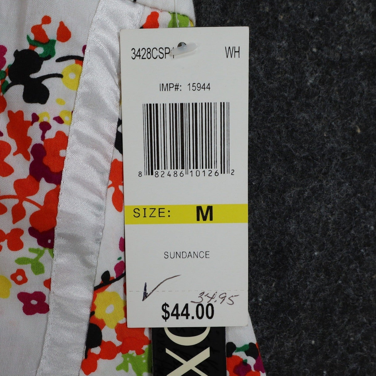 XOXO Halter Top Womens Size Medium NWT Floral Cotton Smocked Back White C759 - take2supply