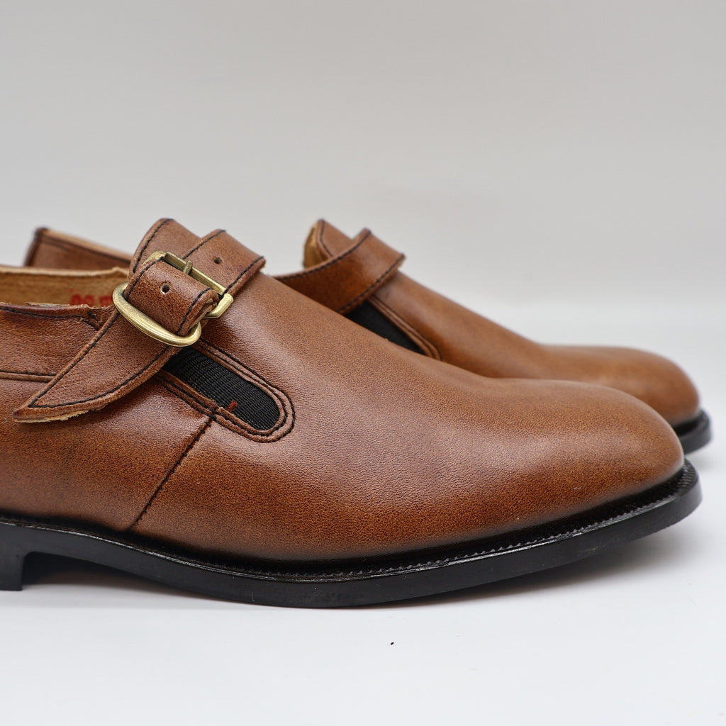 Young Explorers Lyons Monk Strap Shoes Boys 13 Vintage Brown Leather Deadstock - take2supply