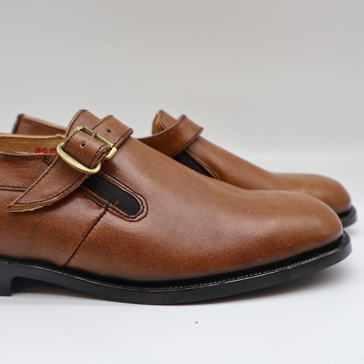Young Explorers Lyons Monk Strap Shoes Boys 13 Vintage Brown Leather Deadstock - take2supply