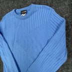 Excelsior Vintage 90s Ribbed Knit Sweater Mens Medium Blue Cotton Excellent - take2supply