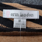 Erin London Top Womens Medium NWT Black Tan Geometric Dolman Sleeve Shirt - take2supply