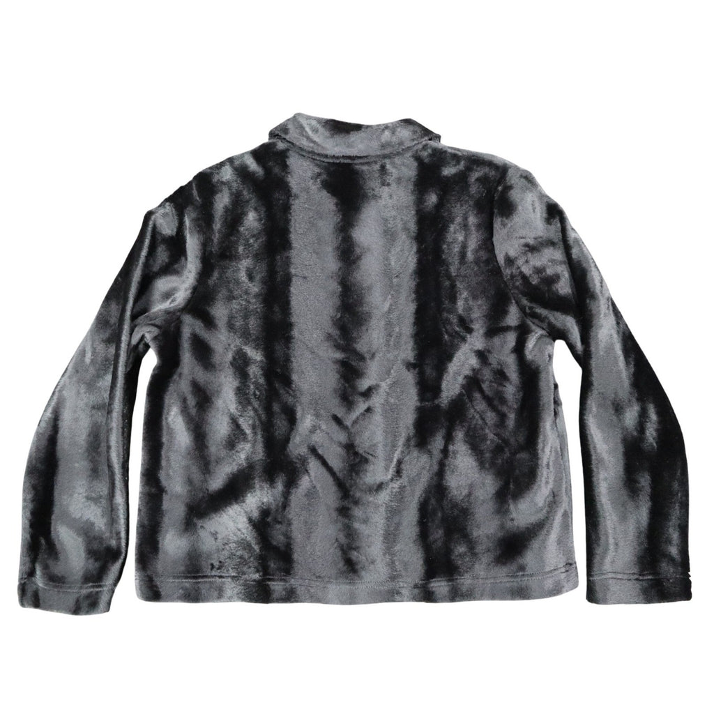That's Me! Faux Fur Jacket Size 6 Vintage 90s Black Button Front Plush Coat - take2supply