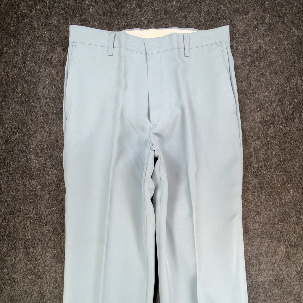 Dee Cee Vintage 70s Dress Pants Mens 32x32 Light Blue Slacks USA NOS NWT - take2supply