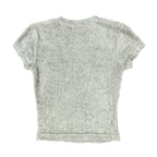 A. Byer Y2K Textured Tee Womens M Gray Polyester NWT - take2supply