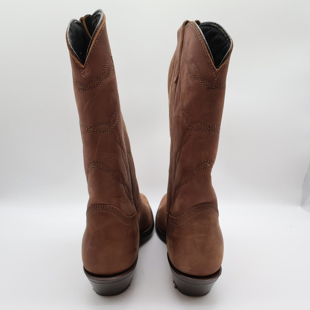 Laredo Western Boots Mens 8.5 D Tan Leather Cowboy Roping 28-1805 NWT - take2supply