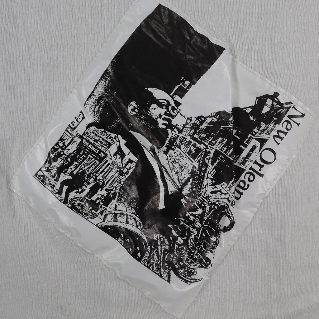 A'Milano Vintage 90s Jazz Graphic Tee Small White Single Stitch Deadstock NWT - take2supply