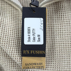 F/X Fusion Quarter Zip Sweater Mens Medium Putty Cotton Sandwash NWT C692 - take2supply
