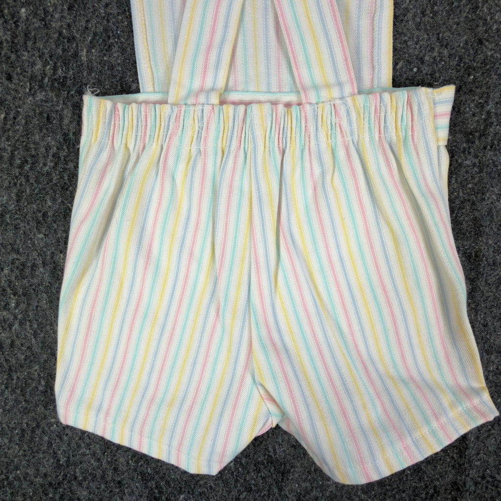 Maverick 1980s Vintage Striped Shortalls Girls 5 Pastel Multi NWT - take2supply