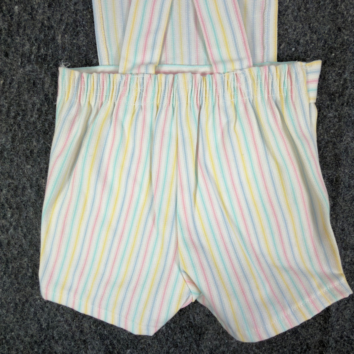 Maverick 1980s Vintage Striped Shortalls Girls 5 Pastel Multi NWT - take2supply
