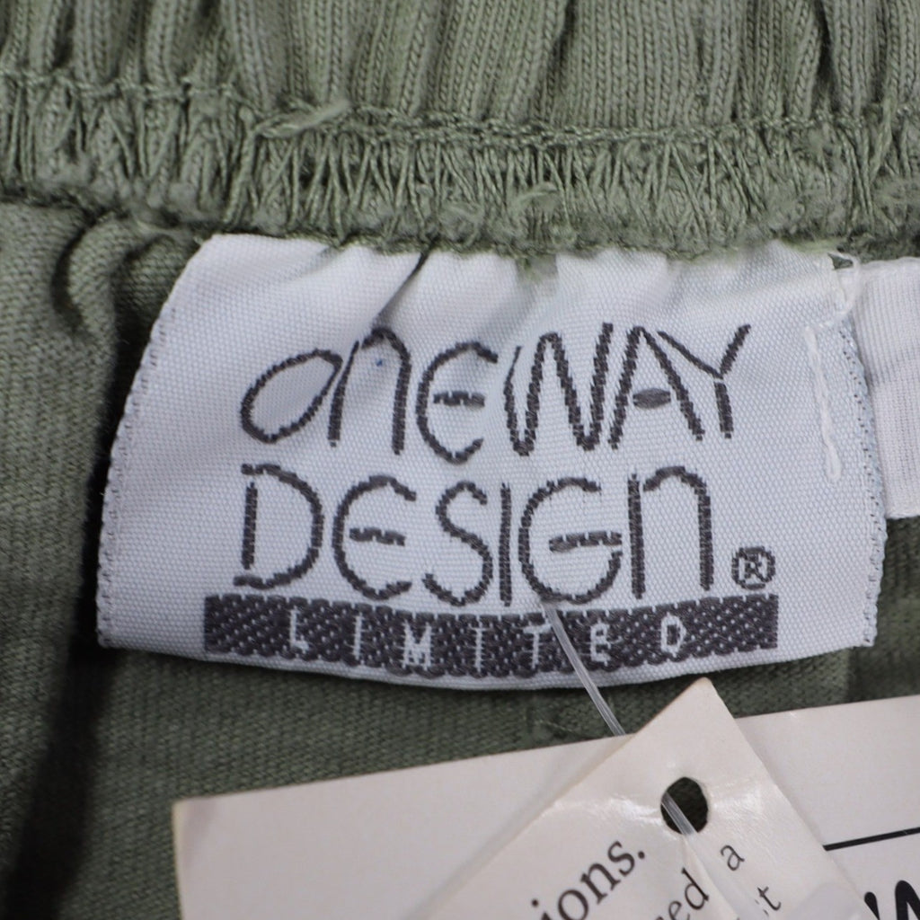 One Way Design Limited Shorts Womens Medium Vintage 90s Sage Green Cotton USA - take2supply
