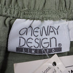 One Way Design Limited Shorts Womens Medium Vintage 90s Sage Green Cotton USA - take2supply