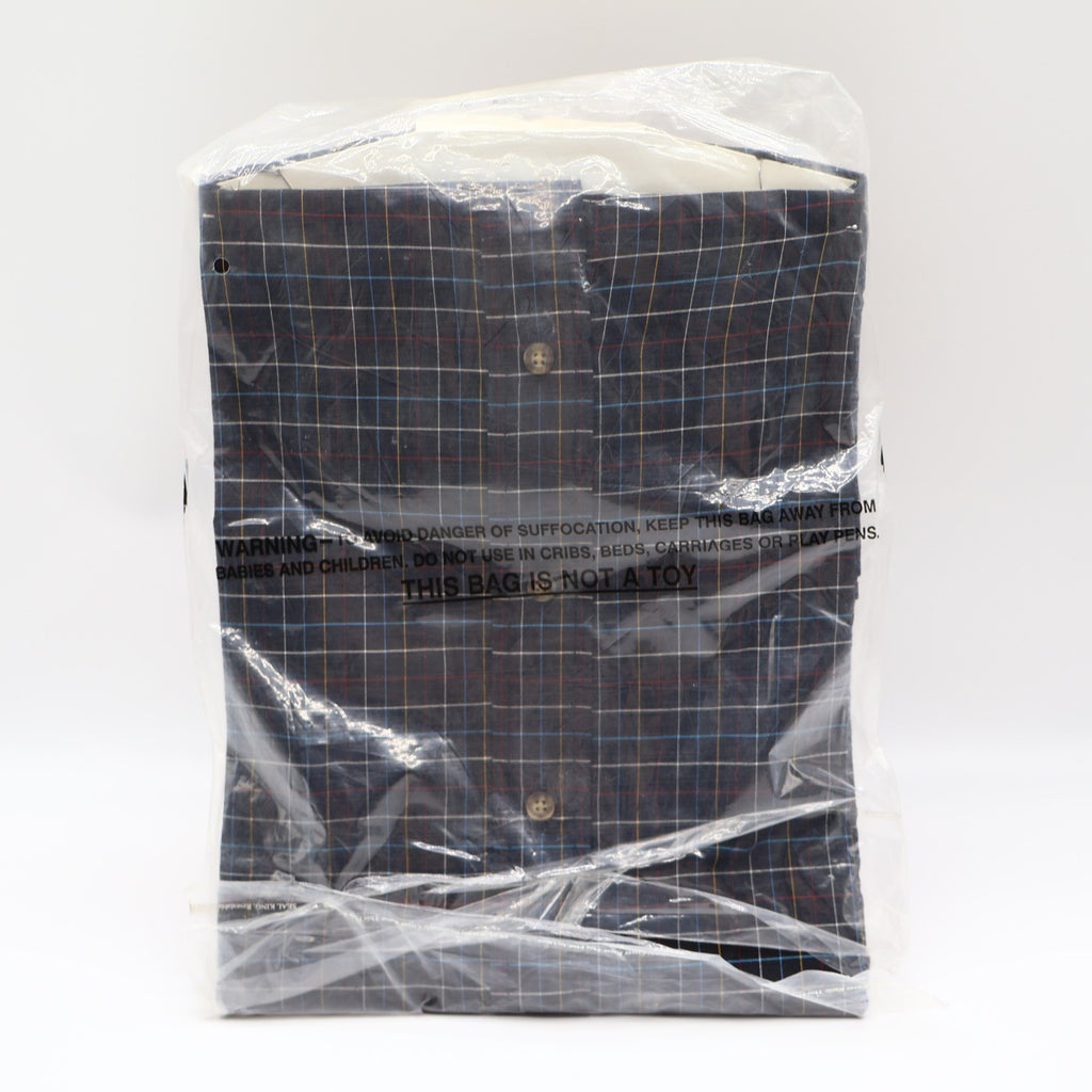 Foxfire Button Down Shirt Mens XL Navy Blue Grid Check Cotton Blend NWT - take2supply