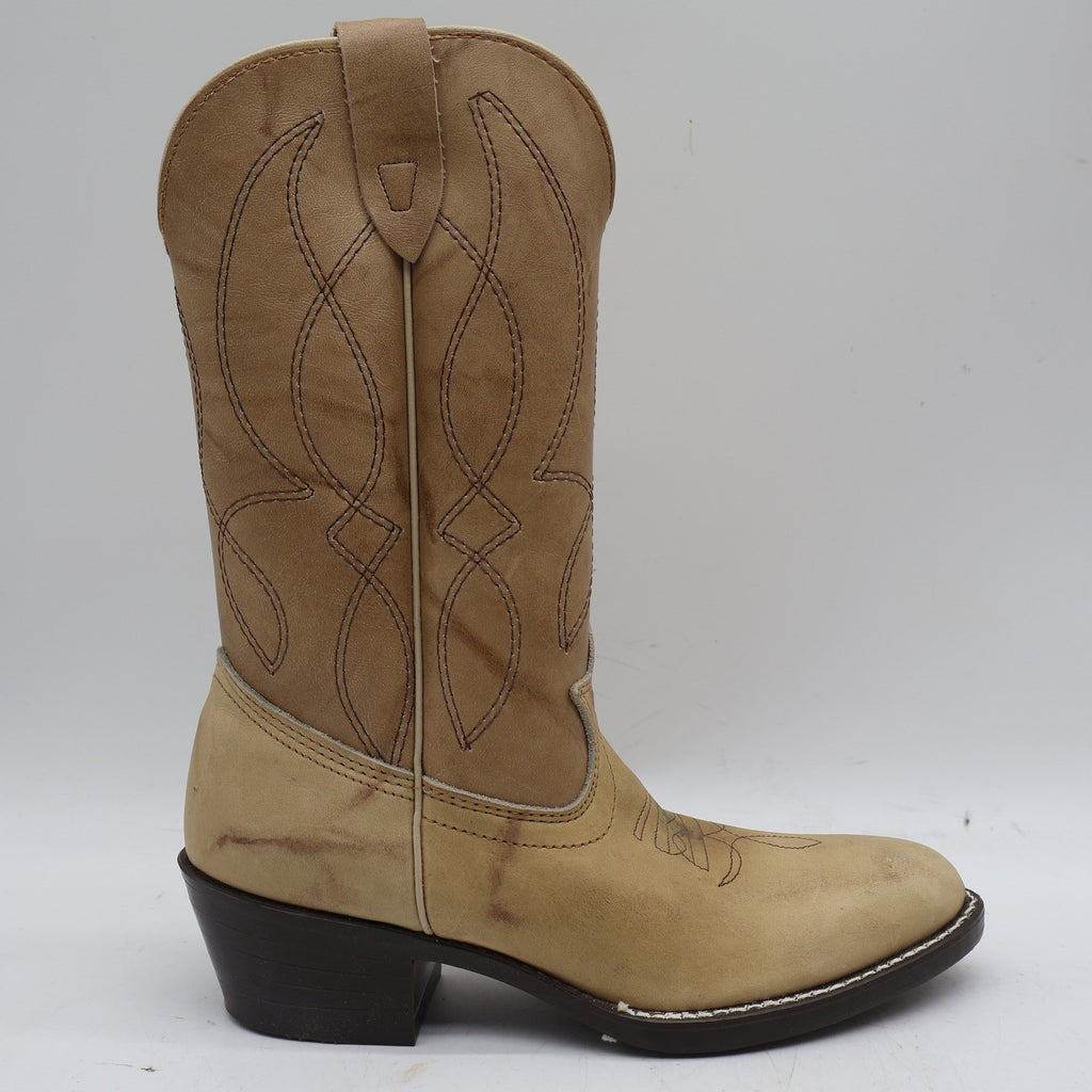 Laredo Western Boots Kids 4.5 D Vintage Natural Tan Leather Cowboy 28-01715 NAT - take2supply
