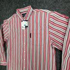 US Polo Assn Striped Button Down Shirt Mens XL Red White Cotton NWT - take2supply