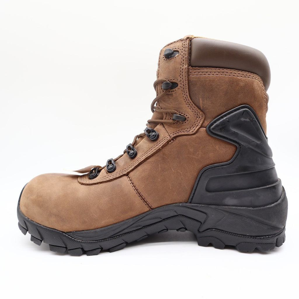 Carhartt Work Boots Mens 8.5 M Brown Leather Waterproof 6" Hiker Safety Toe NIB - take2supply